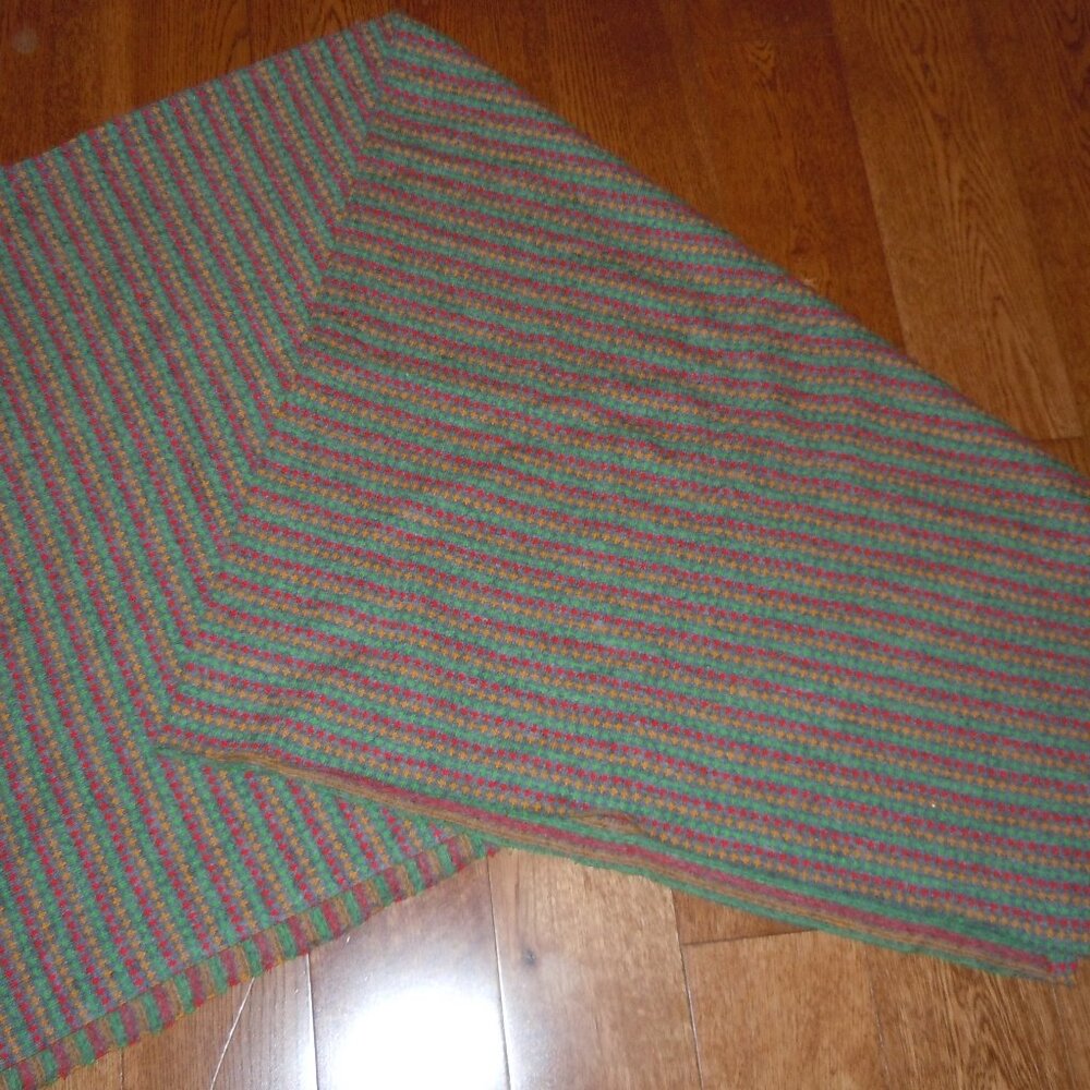 VINTAGE WOOL/POLY BLEND FABRIC REMNANT – NEW OLD STOCK